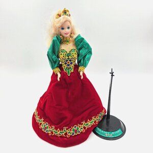 Barbie Holiday Jewel Doll Limited Edition Porcelain 14311 1995 Mattel Read